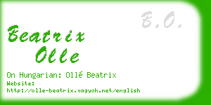 beatrix olle business card